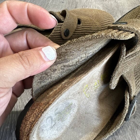 Birkenstock Boston Clogs 25th Anniversary Mules SZ: 41 W 10 M 8 Corduroy Leather - Picture 9 of 11